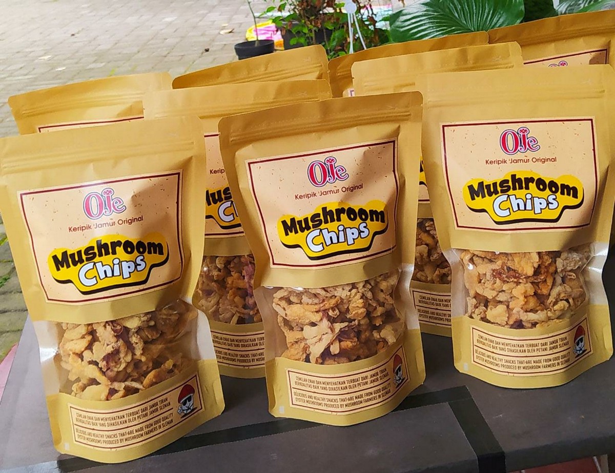 Keripik jamur tiram oje 250grm